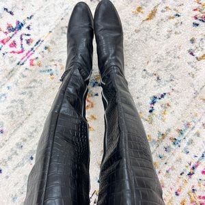 Michael Kors Over the Knee snakeskin boots